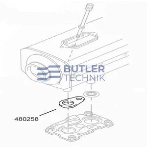 Webasto HL32 & Air Top 32 Base Gasket for Combustion & Fuel pipe | 480258 