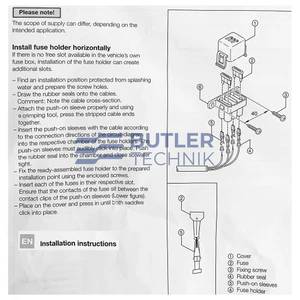 Eberspacher Heater Fuse Holder electric connector kit | 221000310600 