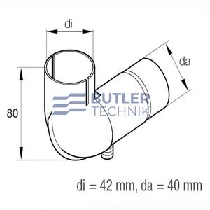 Eberspacher D8LC 40mm exhaust bend with condensate drain | 251226894600 