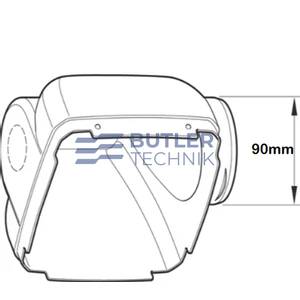Eberspacher Airtronic D4 Heater 90mm 90 degree Outlet Hood | 221000010023 