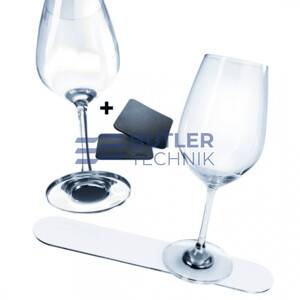Silwy Magnetic Crystal Glass Wine + White 25cm Strip Set 