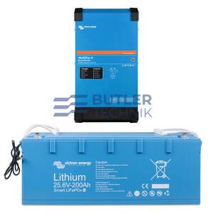 Victron Inverter Charger with Lithium Battery 24v 3kva Multiplus II with Smart LiFePo4 5400wh 