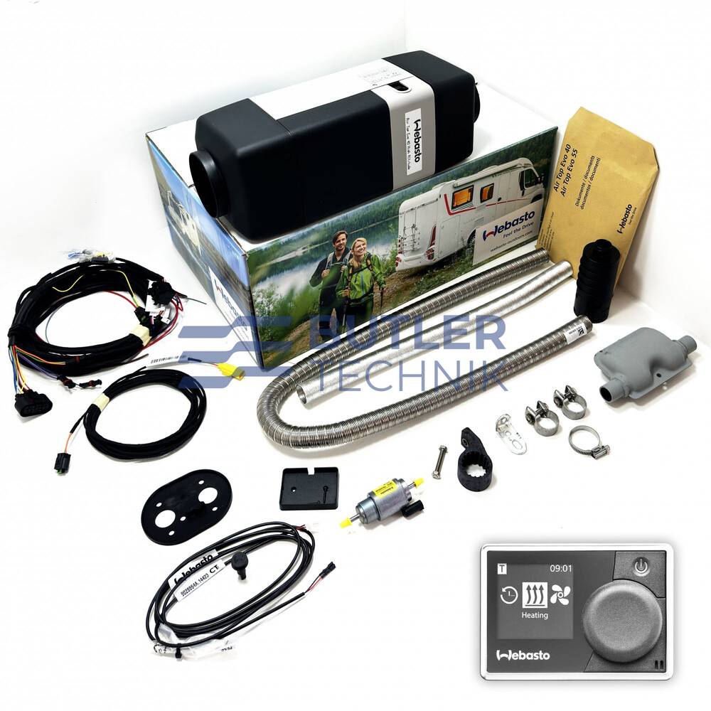 Webasto Air Top EVO 40 High Altitude RV Diesel Heater Kit 5500m 4kW 12V inc Multi Control HD 
