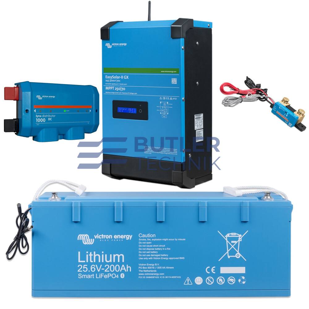 Victron EasySolar 3kva 24v with SmartShunt,100ah Battery and Lynx Di Blue
