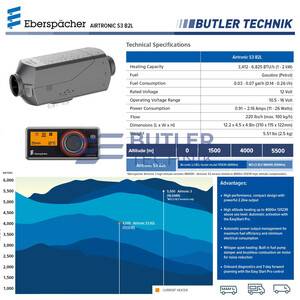 Eberspacher Espar RV Petrol Gasoline Heater Airtronic S3 B2 L inc Easy Start Pro 12v 2kW 6825BTU 