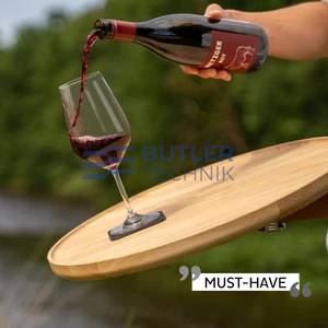 Silwy Magnetic Crystal Red Wine Glasses 650ml with Nano-gel Coasters - Bordeaux - Luxury set of 2 