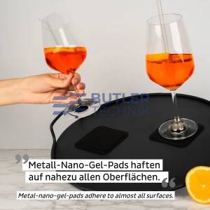 Silwy Magnetic Crystal Red Wine Glasses 650ml with Nano-gel Coasters - Bordeaux - Luxury set of 2 
