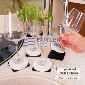 Silwy Magnetic Glass Hoodie Adapter and Coaster for Drinkware Cups Wine Glasses - Grey 