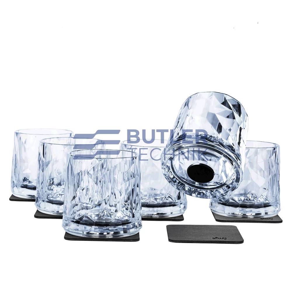 Silwy Magnetic Plastic Glasses TUMBLER (Set of 6), High-Tech 