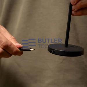 Silwy Magnetic Sompex Rechargeable Table Lamp Monaco Black incl Placemat 