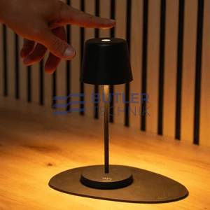 Silwy Magnetic Sompex Rechargeable Table Lamp Monaco Black incl Placemat 