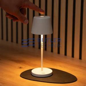 Silwy Magnetic Sompex Rechargeable Table Lamp Monaco White incl Placemat