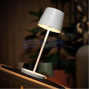 Silwy Magnetic Sompex Rechargeable Table Lamp Monaco White incl Placemat