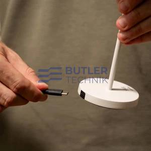 Silwy Magnetic Sompex Rechargeable Table Lamp Monaco White incl Placemat