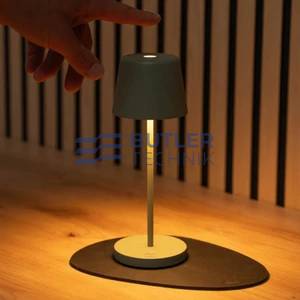 Silwy Magnetic Sompex Rechargeable Table Lamp Monaco Olive Green incl Placemat 