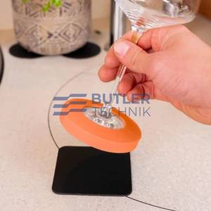 Silwy Magnetic Glass Hoodie Adapter and Coaster for Drinkware Cups Wine Glasses - Orange 