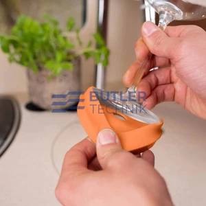 Silwy Magnetic Glass Hoodie Adapter and Coaster for Drinkware Cups Wine Glasses - Orange 