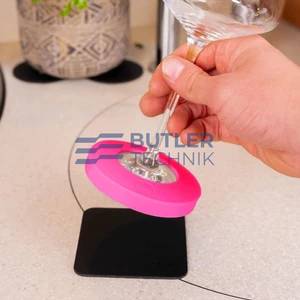 Silwy Magnetic Glass Hoodie Adapter and Coaster for Drinkware Cups Wine Glasses - Pink 