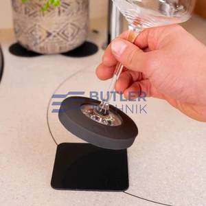 Silwy Magnetic Glass Hoodie Adapter and Coaster for Drinkware Cups Wine Glasses - Anthracite 