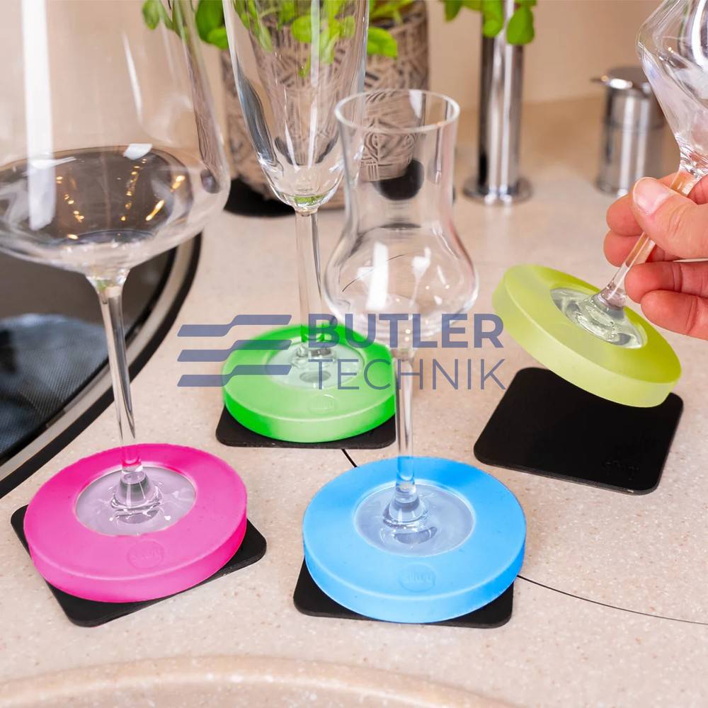 Silwy Magnetic Glass Adapter and Coaster - Rainbow 
