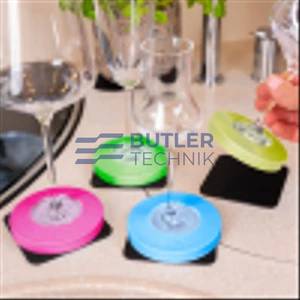 Silwy Magnetic Glass Hoodie Adapter and Coaster Bundle for Drinkware Cups Wine Glasses - Rainbow 