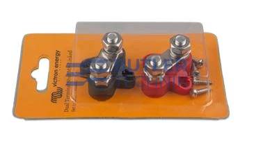 Victron Dual Terminal Stud M8-linked set (1 red/1 black 
