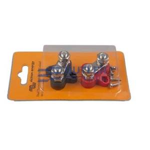 Victron Dual Terminal Stud M8-linked set (1 red/1 black 