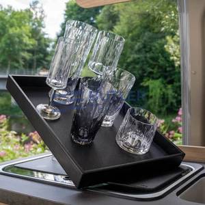 Silwy Tray for Magnetic Glasses - Leather Look Black 