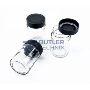 Silwy Magnetic Glass Spice Jars with Metal Strip Black & Classy 192ml 