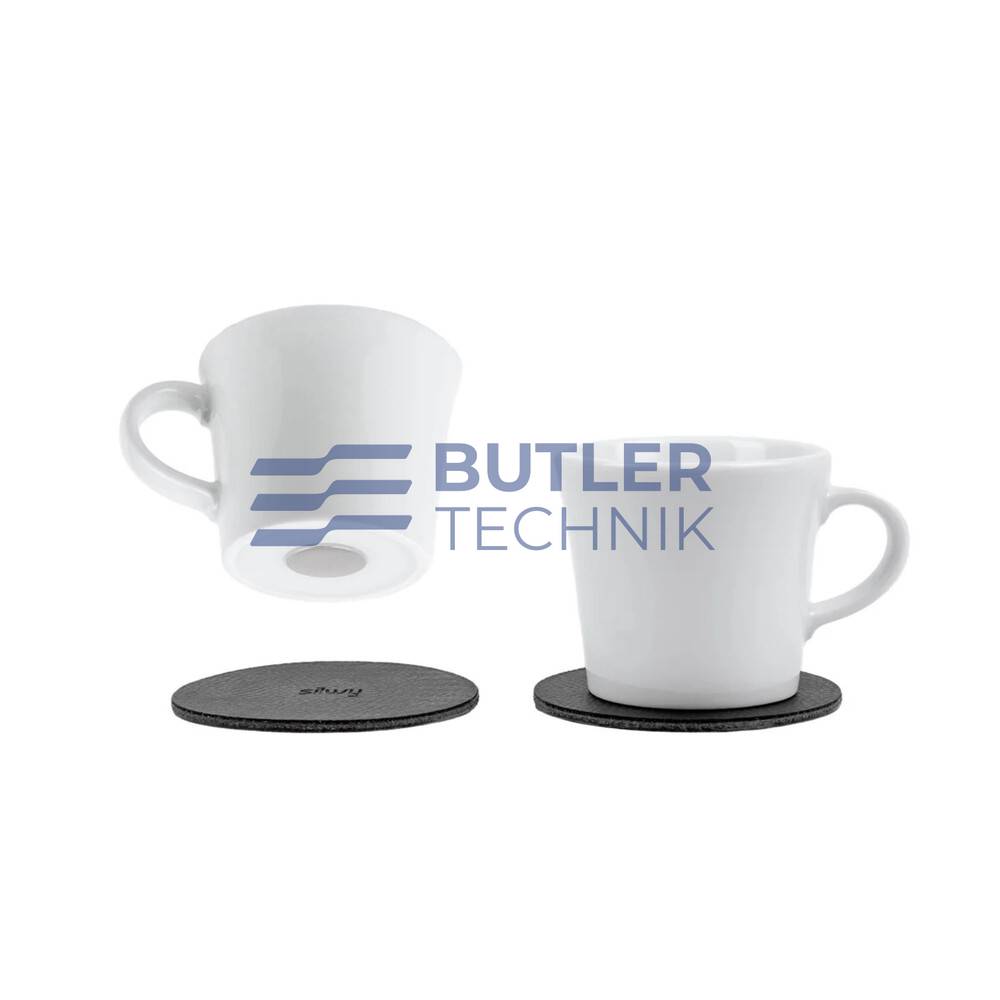 Silwy Porcelain Magnetic Espresso Cups White