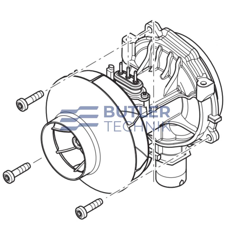 Eberspacher Airtronic M3 D4R Blower Motor 24v | 252958991500 