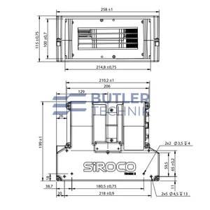 Siroco Electric Heater Matrix E-Tenere II 2 B 3spd 1kw 24v 