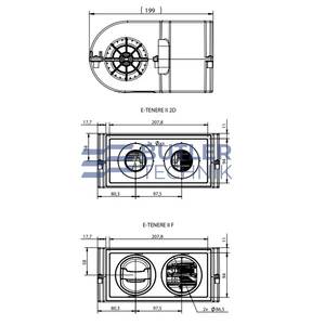 Siroco Electric Heater Matrix E-Tenere II 2 B 3spd 1kw 24v 