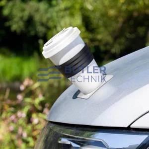 Silwy Magnetic Porcelain TO-GO CUP incl. coaster WHITE 