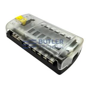 Butler Technik 12 Way Standard Blade Fuse Box with LED Indication and Negative Busbar 100A |  E1224F 