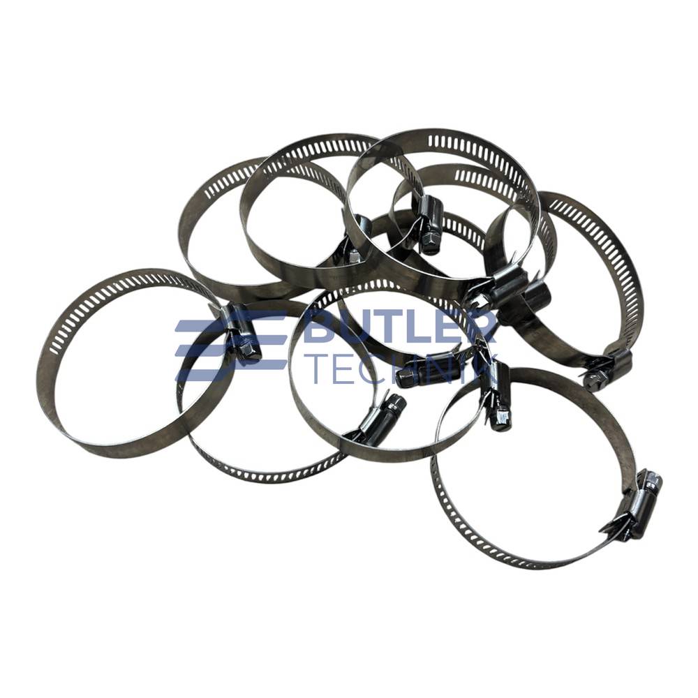 Butler Technik Webasto Eberspacher 10 x Stainless steel 60mm Ducting Hose Clip 46-70mm | 466352 