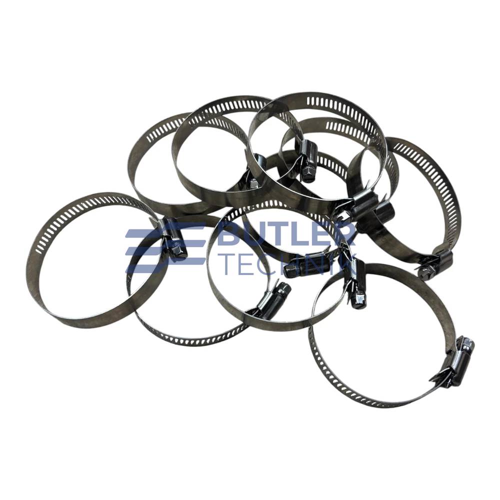 Butler Technik Webasto Eberspacher 10 x Stainless steel 60mm Ducting Hose Clip 46-70mm | 466352 