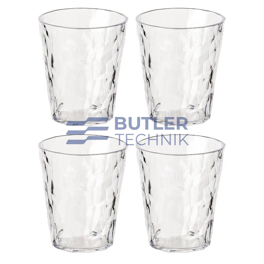 Koziol Plastic Glass for Boat Camper 250ml Set of 4 