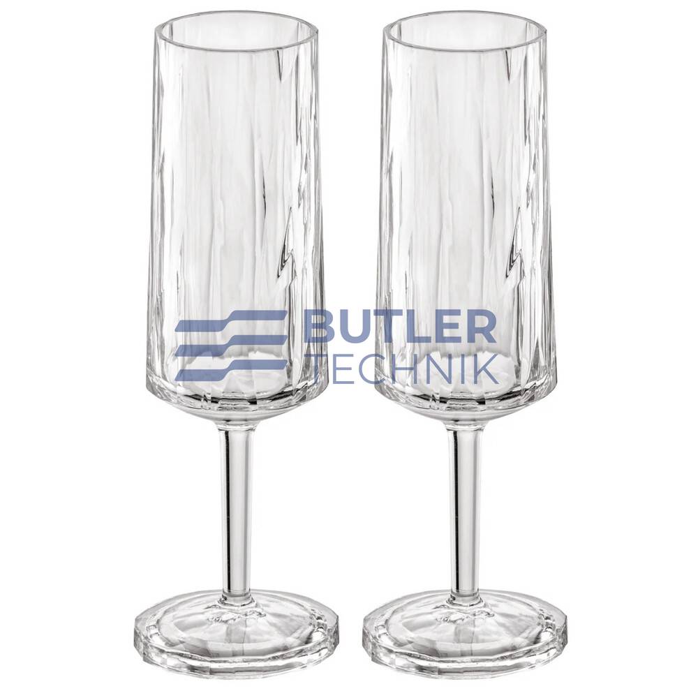 Koziol Plastic Champagne Glass for Boat Camper 100ml Set of 2 