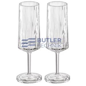 Koziol Plastic Champagne Glass for Boat Camper 100ml Set of 2 
