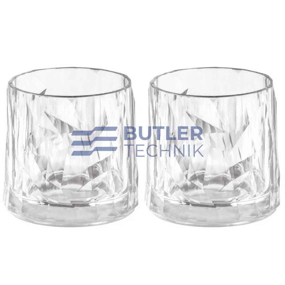 Koziol Plastic Whiskey Glass for Boat Camper 250ml Set of 2 