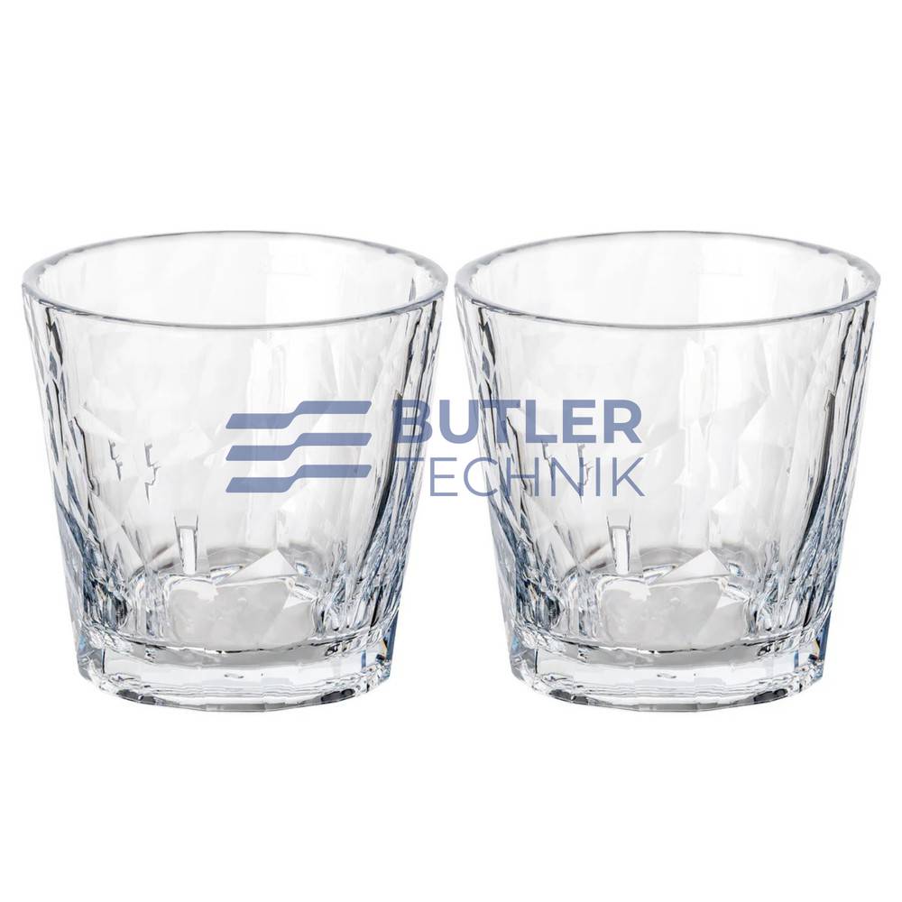 Koziol Plastic Drinking Glass for Boat Camper 250ml Set of 2 