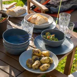 Koziol Plastic Tableware for Boat Camper CLUB SET GÖTEBORG 16-Piece Multi-Coloured