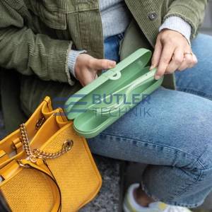 Koziol Plastic Cutlery Set for Boat Camper KLIKK READY Nature Leaf Green 