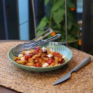 Koziol CLUB PLATE Plastic Deep Plate Set of 4 – 220mm – Nature Leaf Green 