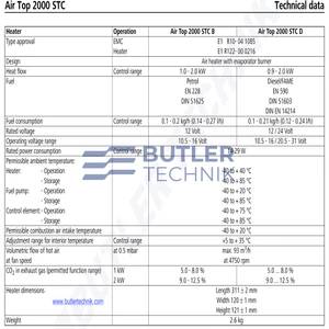 Webasto Air Top Heater 2000STC 24v Kit 