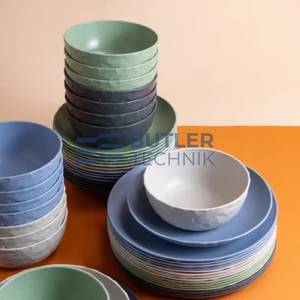 Koziol Plastic Bowl for Boat Camper CLUB BOWL Set of 4 700ml – Nature Leaf Green 