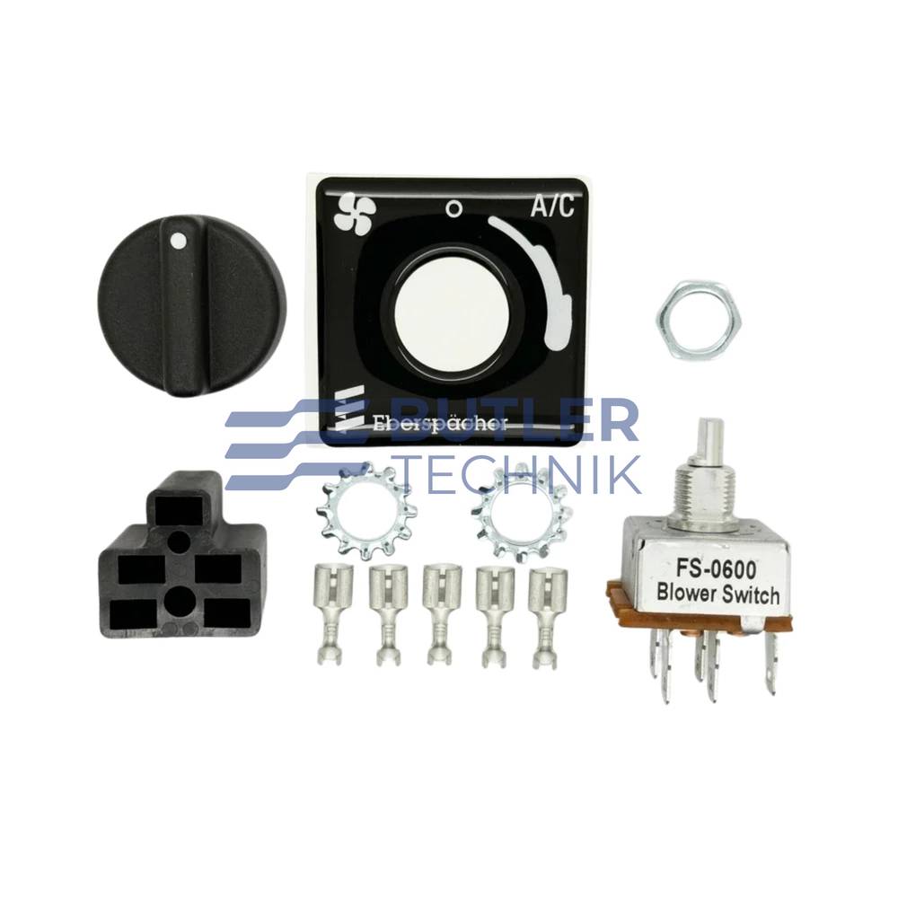 Eberspacher 4 Position Rotary Fan Speed Control Panel Kit | 811009601556 