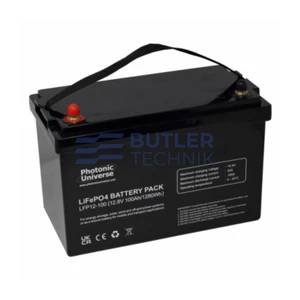 Photonic Universe 100Ah 12V Lithium Battery for Leisure, Solar, Wind and Off-grid applications 