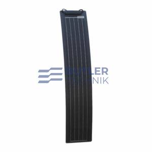 Photonic Universe 30W black ultra-narrow semi-flexible fibreglass solar panel with durable ETFE coating 